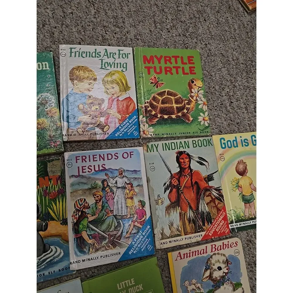 Lot of 18 Vintage Mixed Authors Read Along Hardcover Children's Story Books‎